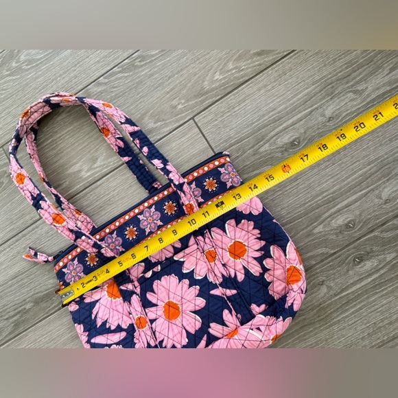 Bright Floral Pink and Blue Medium Quilted Tote Bag,Beautiful florals•••Cute bag - Picture 10 of 10